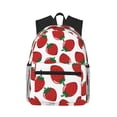 thumbnail image 1 of Vsdgher Hand Drawn Strawberry Print Unisex Large Capacity Bookbag Schoolbag Casual Daypack for High School/College/Teens/Travel/Work, 1 of 8
