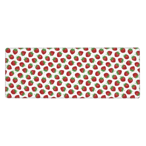 Vsdgher Hand Drawn Strawberry for Mouse Pad with Stitched Edges,Desk mat for Laptop,Computer & PC, Wristing Pad for Gamer,Office & Home,12 x 31.5 in