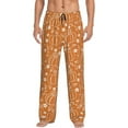 thumbnail image 1 of Vsdgher Hand-drawn Pumpkin with Flowers Mens Pajama Pants Sleep & Lounge Pants, PJ Pants-X-Large, 1 of 6