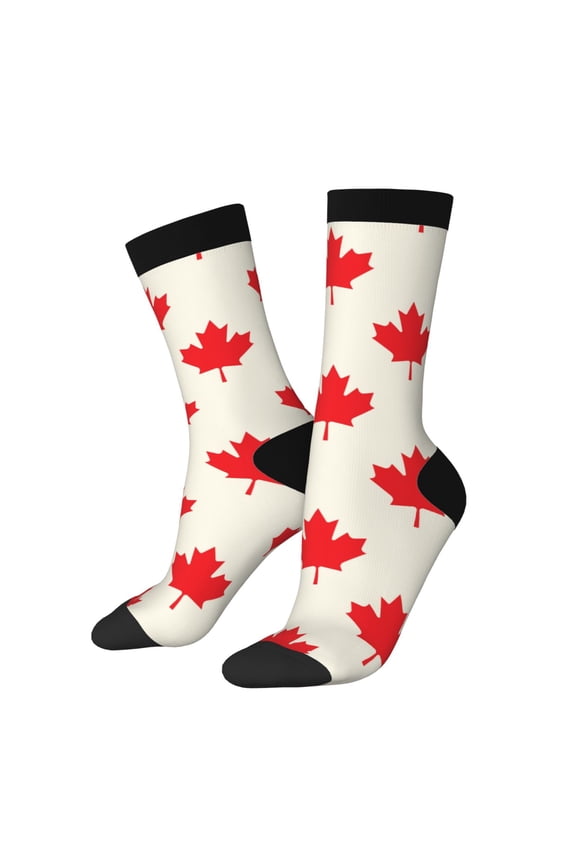 Happy Canada Day Crew Socks for Men & Women, Breathable Casual Athletic Ankle Socks