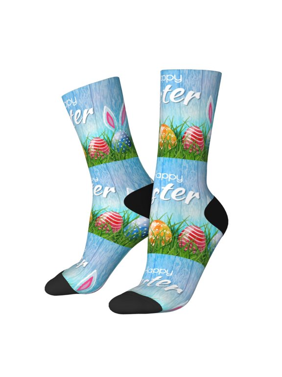 Happy Easter Crew Socks for Men & Women, Breathable Casual Athletic Ankle Socks