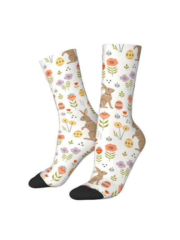 Happy Easter Crew Socks for Men & Women, Breathable Casual Athletic Ankle Socks