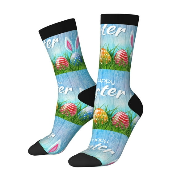 Vsdgher Happy Easter Crew Socks for Men & Women, Breathable Casual Athletic Ankle Socks