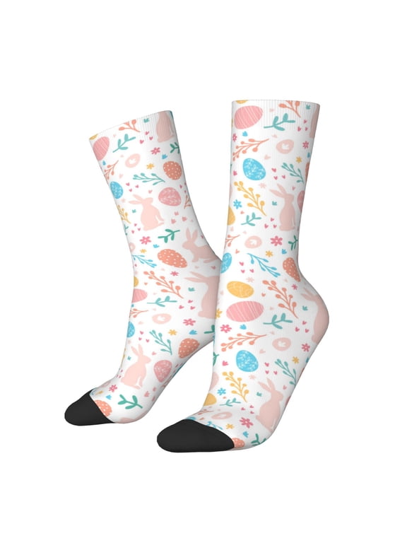 Happy Easter Crew Socks for Men & Women, Breathable Casual Athletic Ankle Socks