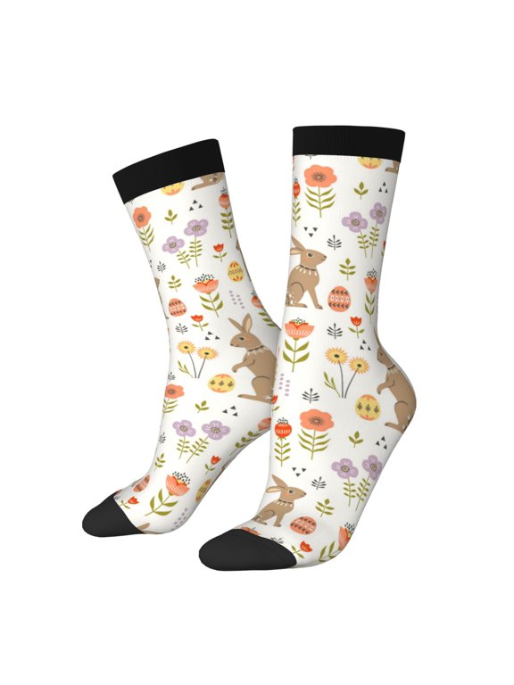 Happy Easter Crew Socks for Men & Women, Breathable Casual Athletic Ankle Socks