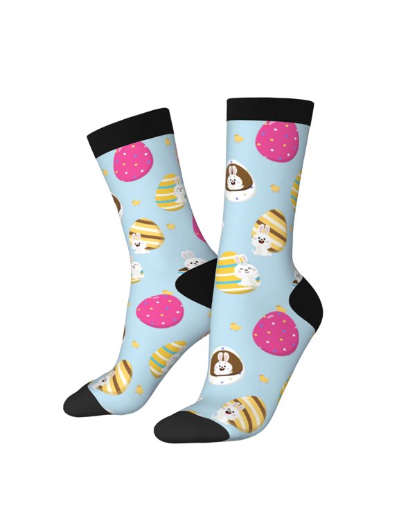 Happy Easter Crew Socks for Men & Women, Breathable Casual Athletic Ankle Socks