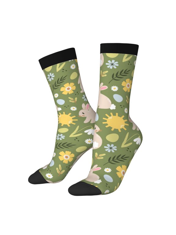Happy Easter Crew Socks for Men & Women, Breathable Casual Athletic Ankle Socks