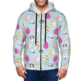 thumbnail image 1 of Vsdgher Happy Easter Mens Hoodies Zip Hoodie, Hoodies for Men, Zip-up Hooded Sweatshirt-Small, 1 of 5