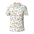 thumbnail image 1 of Vsdgher Happy Easter Print Men's Short Sleeve Stretch Polo Shirt, Moisture-Wicking Performance Polo Shirt, 1 of 8