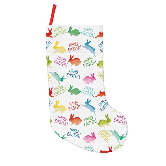 Vsdgher Happy Easter Rabbit Christmas Stockings 18 inch Large Kids Stocking Bags Hanging Socks for Christmas Decor Decorations