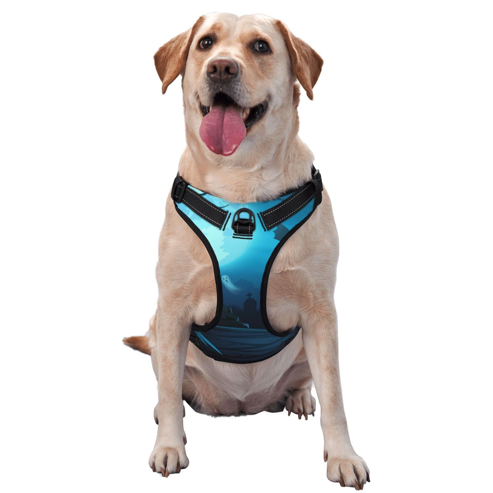 Vsdgher Happy Halloween-1 Dog Harness, No-Pull Pet Harness, Dog Vest, Pet Vest for Small to Large Dogs-X-Large