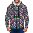 thumbnail image 1 of Vsdgher Happy Kitten Faces Mens Hoodies Zip Hoodie, Hoodies for Men, Zip-up Hooded Sweatshirt-XX-Large, 1 of 5