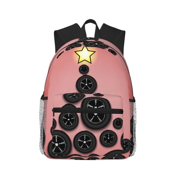 Vsdgher Happy New Year3 Unisex Large Capacity Bookbag, Schoolbag, Casual Daypack for High School, College, Teens, Travel, Work