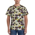 thumbnail image 1 of Vsdgher Happy Skeleton Print Men's Dry Fit Mesh Athletic Shirts Moisture Wicking Tennis T-Shirt Tops, 1 of 9