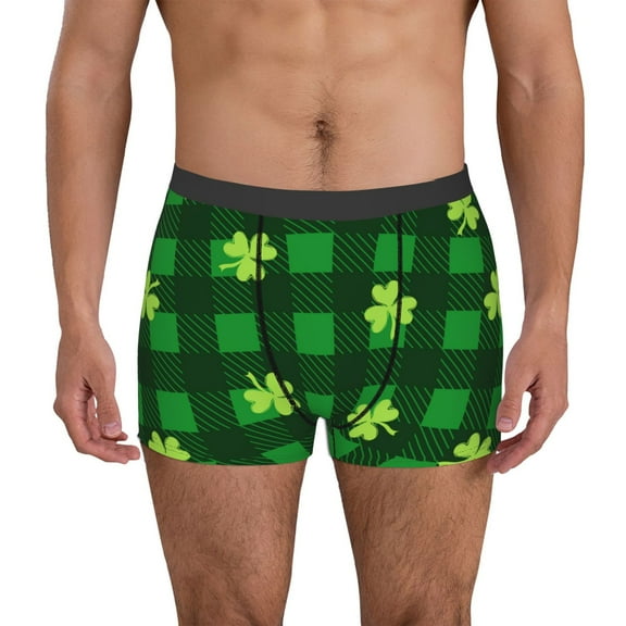 Vsdgher Happy St. Patrick's Day5 Pattern Men's Boxer Brief Underwear,Soft Funny Underwear for Men-X-Large