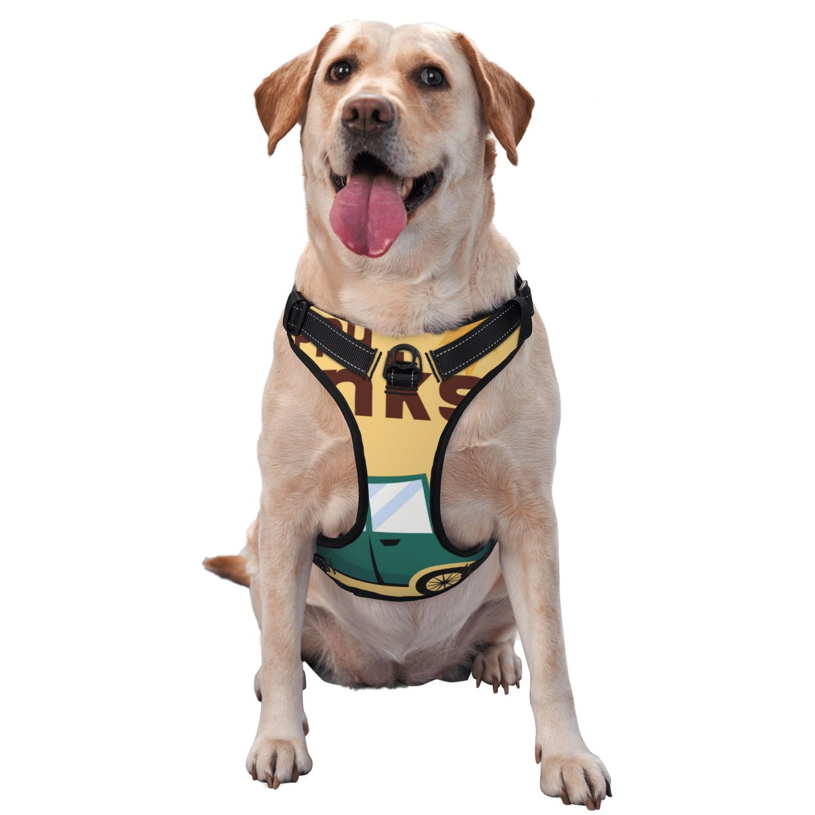 Vsdgher Happy Thanksgiving Day Dog Harness, No-Pull Pet Harness, Dog Vest, Pet Vest for Small to Large Dogs-Small