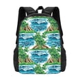 thumbnail image 1 of Vsdgher Hawaii Palms Print Backpack for Women Men School Bookbag with Laptop Compartment for College Work Travel, Simple Fashion Casual Daypack, Fit 15" Laptop, 1 of 1