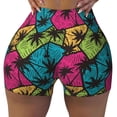 thumbnail image 1 of Vsdgher Hawaii Palms print Workout Shorts for Women Seamless Soft Smooth Gym Yoga Scrunch Active Exercise Fitness Shorts, 1 of 8