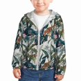 Vsdgher Hawaiian Style Kids Sun Protection Hoodie with Zip, Rash Guard