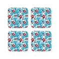 thumbnail image 1 of Vsdgher Hawaiian Style Leather Coasters for Drinks, Durable Drink Coasters 4 Set for Tabletop Protection, Luxurious Home Décor and Housewarming Gift ( {designName})Square, 1 of 6