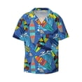 thumbnail image 1 of Vsdgher Hawaiian Style Print Men's Wrinkle Free Untucked Cuban Shirt Business Casual Button Down Shirts Short Sleeve Shirt, 1 of 7