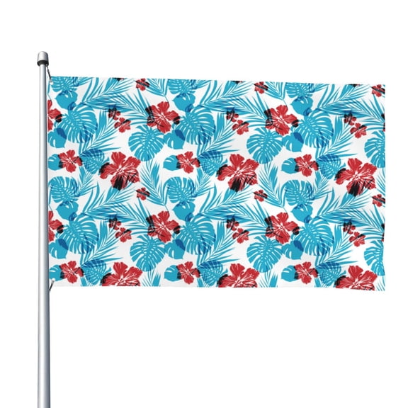 Vsdgher Hawaiian Style Print Outdoor Decorative Flag 4x6ft, Suitable for outdoor decoration, can be hung indoors, on outdoor lawns, balconies, parties