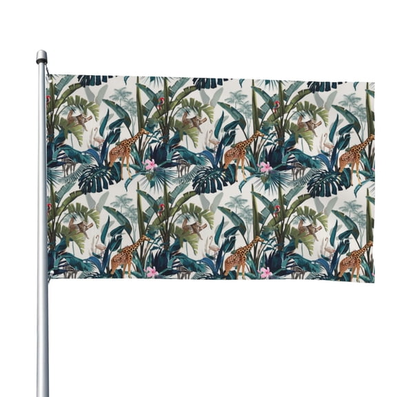 Vsdgher Hawaiian Style Print Outdoor Decorative Flag 4x6ft, Suitable for outdoor decoration, can be hung indoors, on outdoor lawns, balconies, parties