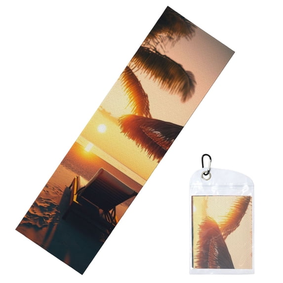 Vsdgher Hawaiian Sunset Beach Cooling Towel (40"x12"), Soft Breathable Chilly Towel, Ice Towel, Microfiber Towel for Sport, Workout & More Activities