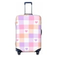 thumbnail image 1 of Vsdgher Heart Buffalo Plaid Print Luggage Cover Washable Suitcase Cover Protector Anti-scratch Suitcase cover Fits 18-32 Inch Luggage, 1 of 8