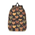 thumbnail image 1 of Vsdgher Heart Print Canvas Backpack Travel Rucksack Unisex Knapsack 15.7/17.7Inch Laptop Backpack for Work,College -Small, 1 of 5