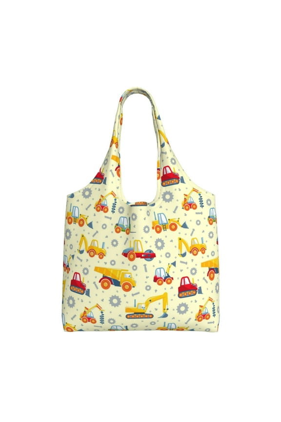 Heavy Equipment Print canvas Tote Bag, Lightweight Cloth Bags, Suitable for shopping, groceries, travel