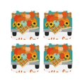 thumbnail image 1 of Vsdgher Hello Fall Farm Truck Leather Coasters for Drinks, Durable Drink Coasters 4 Set for Tabletop Protection, Luxurious Home Décor and Housewarming Gift-Square, 1 of 6
