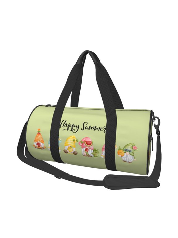 Hello Summer Gnome 45L Foldable Duffel Bag, Sports Gym Bag,Overnight Bag, Portable Weekender Bag for Airplanes