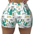 thumbnail image 1 of Vsdgher Hello Summer print Workout Shorts for Women Seamless Soft Smooth Gym Yoga Scrunch Active Exercise Fitness Shorts, 1 of 8