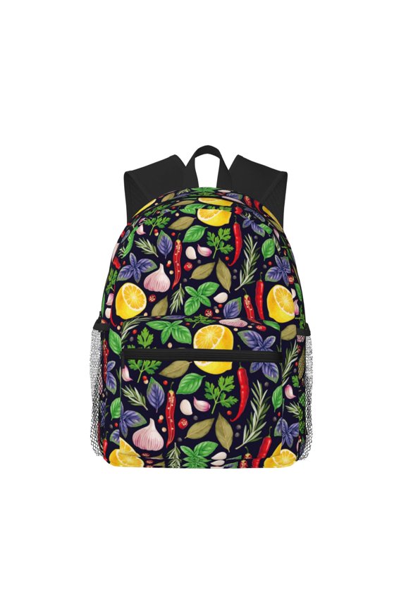 Herbs And Spices Unisex Large Capacity Bookbag, Schoolbag, Casual Daypack for High School, College, Teens, Travel, Work