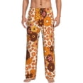 thumbnail image 1 of Vsdgher Hippie Ditsy Floral Print Mens Pajama Pants Sleep & Lounge Pants, PJ Bottoms With elastic waistb and Pockets, 1 of 5