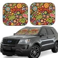 thumbnail image 1 of Vsdgher Hippie Peace Love Print Car Windshield Sun Shade, Reflective Sunshade Window Sunshade Sun Visor Protector Fit for Cars,Trucks,SUVs-Medium, 1 of 6