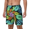 thumbnail image 1 of Vsdgher Hippie Style for Mens Swim Trunks with Compression Liner Swim Shorts Swim Suits Board Shorts-Medium, 1 of 6