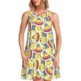 thumbnail image 1 of Vsdgher Hippopotamus Print Summer Dresses for Women Casual U Neck Beach Dress Sleeveless Tank Loose Sundress with Pocket -XX-Large, 1 of 7