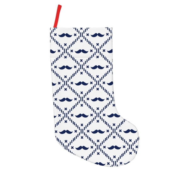 Vsdgher Hipster Mustache Christmas Stockings 18 inch Large Kids Stocking Bags Hanging Socks for Christmas Decor Decorations