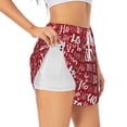thumbnail image 1 of Vsdgher Ho Funny Christmas Print Women's Running Double Layer Shorts High Waisted with Pockets Elastic Yoga Workout Athletic Gym Sports, 1 of 8
