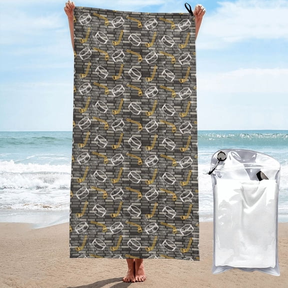 Vsdgher Hockey1 Microfiber Ultra Soft Highly Absorbent Bath Towel, Quick Drying Towels for Body, Sport, Yoga, SPA, Fitness-27.5"x55"