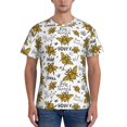 thumbnail image 1 of Vsdgher Hohey Bee Golden2 Print Men's Dry Fit Mesh Athletic Shirts Moisture Wicking Tennis T-Shirt Tops, 1 of 9