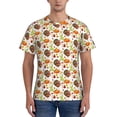 thumbnail image 1 of Vsdgher Holiday Thanksgiving Turkey Print Men's Dry Fit Mesh Athletic Shirts Moisture Wicking Tennis T-Shirt Tops, 1 of 9
