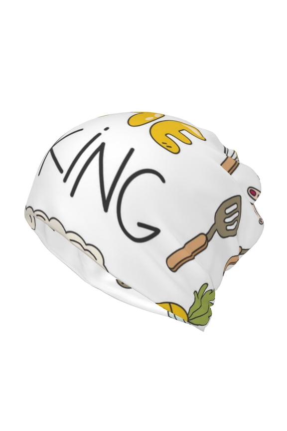 Home Cooking Slouchy Beanie Hat for Men/Women, Skull Cap Chemo Cap Night Sleeping Cap