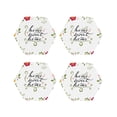 thumbnail image 1 of Vsdgher Home Sweet Home Floral Leather Coasters for Drinks, Durable Drink Coasters 4 Set for Tabletop Protection, Luxurious Home Décor and Housewarming Gift ( {designName})Hexagon, 1 of 6