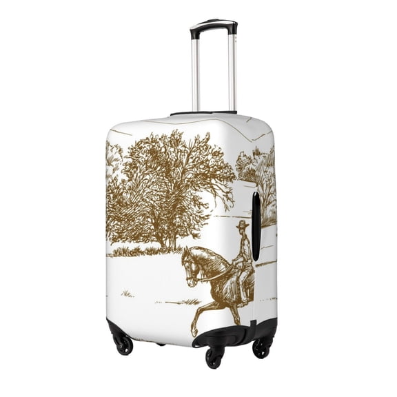 Vsdgher Horse Rider In Field Luggage Cover Suitcase Cover Protector Anti-scratch Suitcase cover Fits 18-32 Inch Luggage(No luggage included)-Medium