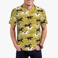 thumbnail image 1 of Vsdgher Horsemen In Horseraces Polo Shirts for Men, Men's Short Sleeve Stretch Polo Shirt, Shirts for Men-Small, 1 of 6