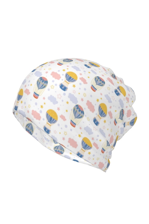 Hot Air Balloon Slouchy Beanie Hat for Men/Women, Skull Cap Chemo Cap Night Sleeping Cap