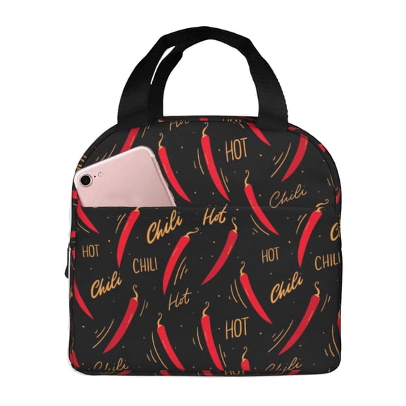 Vsdgher Hot Chili Lunch Bag, Lunch Box for Women Adult Men, Lunch Tote Insulated Cooler Lunch Container for Work/Office/Picnic/Travel